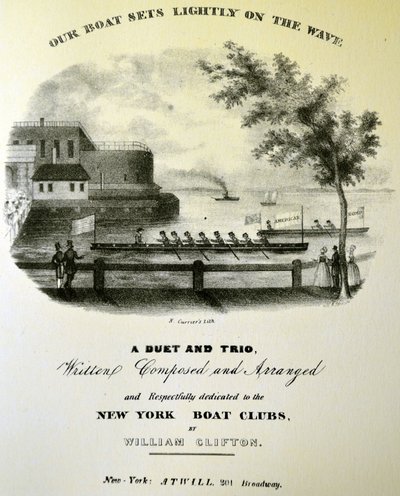 Our Boat Sets Lightly on the Wave by N. and Ives, J.M. Currier
